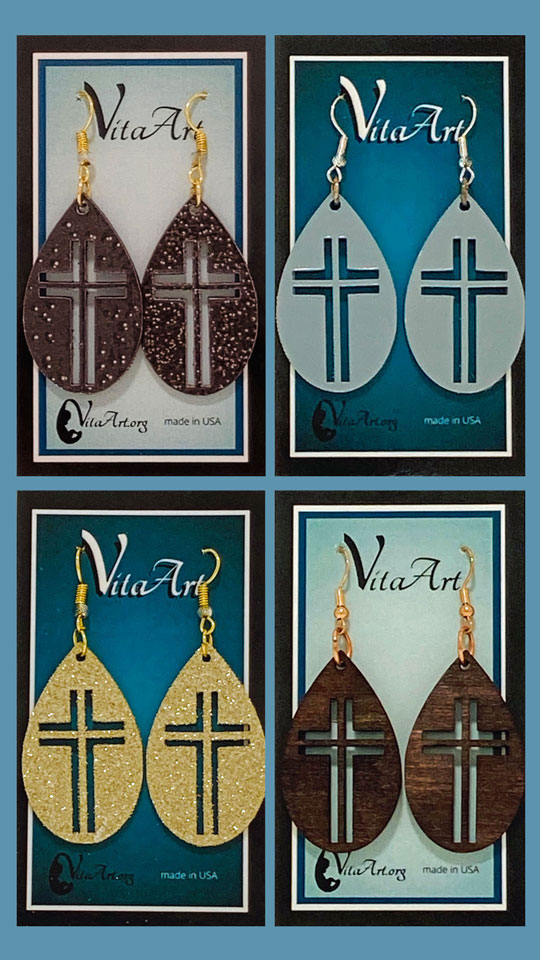 Cross Earrings christian earrings, faith jewelry, faith gift, 